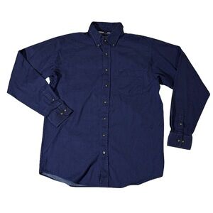 Ariat Pro mens LT Tall blue dotted cotton blend performance oxford button up